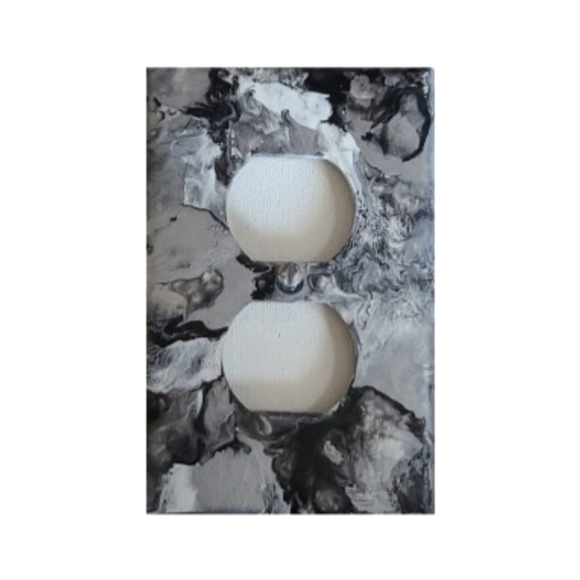 Other - Black and Gray Abstract Design Duplex Wa…